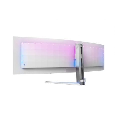 Philips Evnia 8000 49M2C8900L - OLED monitor - gaming - curved - 49" (48.9" viewable) - 5120 x 1440 Dual Quad HD @ 144 Hz - 1000 cd / m² - 1000000:1 - DisplayHDR 400 True Black - 0.03 ms - 2xHDMI, DisplayPort, USB-C - speakers with subwoofer - white - 7