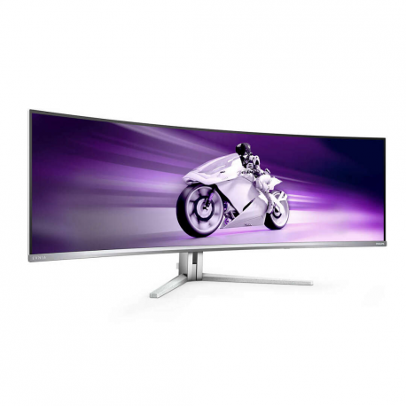 Philips Evnia 8000 49M2C8900L - OLED monitor - gaming - curved - 49" (48.9" viewable) - 5120 x 1440 Dual Quad HD @ 144 Hz - 1000 cd / m² - 1000000:1 - DisplayHDR 400 True Black - 0.03 ms - 2xHDMI, DisplayPort, USB-C - speakers with subwoofer - white - 13