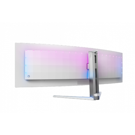 Philips Evnia 8000 49M2C8900L - OLED monitor - gaming - curved - 49" (48.9" viewable) - 5120 x 1440 Dual Quad HD @ 144 Hz - 1000 cd / m² - 1000000:1 - DisplayHDR 400 True Black - 0.03 ms - 2xHDMI, DisplayPort, USB-C - speakers with subwoofer - white - 15