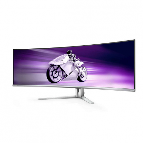 Philips Evnia 8000 49M2C8900L - OLED monitor - gaming - curved - 49" (48.9" viewable) - 5120 x 1440 Dual Quad HD @ 144 Hz - 1000 cd / m² - 1000000:1 - DisplayHDR 400 True Black - 0.03 ms - 2xHDMI, DisplayPort, USB-C - speakers with subwoofer - white - 19