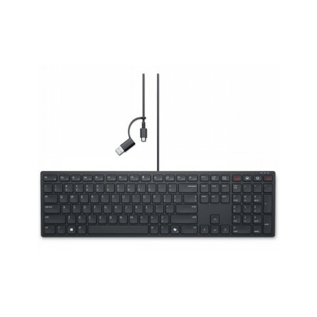 Dell Wired Collaboration Keyboard KB525C - Keyboard - USB, USB-C - QWERTY - Pan Nordic - black - with 3 years Advanced Exchange Service - 0