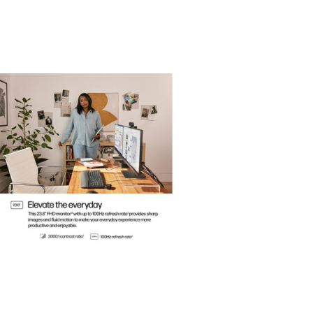 HP 324pv - Series 3 Pro - LED monitor - 24" (23.8" viewable) - 1920 x 1080 Full HD (1080p) @ 100 Hz - VA - 250 cd/m² - 3000:1 - 5 ms - HDMI, VGA - black - 2