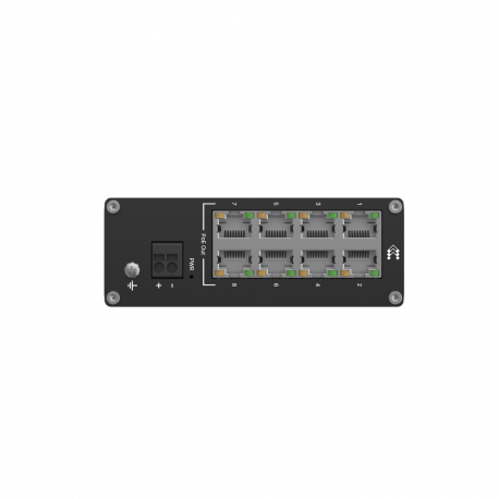 Teltonika TSW040 - Switch - Managed - 8 x 10 / 100 (PoE+) - DIN rail mountable - PoE+ (240 W) - 1