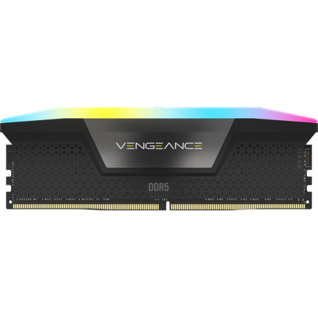 CORSAIR Vengeance RGB - DDR5 - kit - 16 GB: 2 x 8 GB - DIMM 288-pin - 2600 MHz  /  PC5-48000 - CL40 - 1.25 V - unbuffered - on-die ECC - black - 3