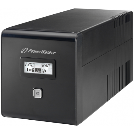 POWERWALKER VI 1000 LCD UPS Line-Interactive 1000VA 2x SCHUKO 2x IEC RJ11/RJ45 USB LCD - 0