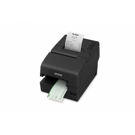Epson TM H6000VI-112 - Receipt printer - thermal line  /  dot-matrix - 230 x 297 mm, Roll (7.95 cm) - 180 x 180 dpi - 9 pin - up to 500 mm / sec - serial, USB 2.0, LAN, USB 2.0 host - cutter - partial-cut cutter - black - 0
