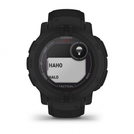 Garmin Instinct 2 Solar - Tactical Edition - 45 mm - black - sport watch with band - silicone - wrist size: 135-230 mm - monochrome - 32 MB - Bluetooth, ANT+ - 53 g - 2