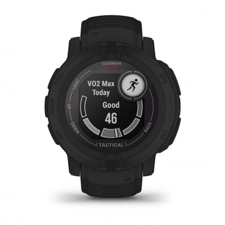 Garmin Instinct 2 Solar - Tactical Edition - 45 mm - black - sport watch with band - silicone - wrist size: 135-230 mm - monochrome - 32 MB - Bluetooth, ANT+ - 53 g - 4