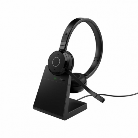 Jabra Evolve 65 TE Stereo - Headset - on-ear - Bluetooth - wireless - USB-A via Bluetooth adapter - noise isolating - UC certified - 2
