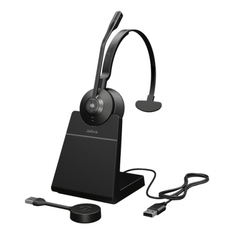 Jabra Engage 55 SE Mono - Headset - on-ear - DECT - wireless - USB-A via DECT adapter - Certified for Microsoft Teams - 0