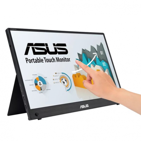 ASUS ZenScreen - LED monitor - 16" (15.6" viewable) - portable - touchscreen - 1920 x 1080 Full HD (1080p) @ 60 Hz - IPS - 250 cd / m² - 700:1 - 5 ms - Mini HDMI, 2xUSB-C - speakers - 0