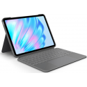 Logitech Combo Touch - Keyboard and folio case - with trackpad - backlit - Apple Smart connector - QWERTY - Nordic (Danish/Finnish/Norwegian/Swedish) - oxford grey - for Apple 11-inch iPad Air M2 Wi-Fi, M2 Wi-Fi + Cellular, M3 Wi-Fi, M3 Wi-Fi + Cellular