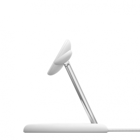 Belkin BoostCharge Pro 3-in-1 - Wireless charging stand - magnetic with Qi2 + AC power adapter - 15 Watt - Fast Charge - white - 3