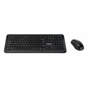 Targus - Keyboard and mouse set - combo - full size - wireless - 2.4 GHz - QWERTY - Nordic - black