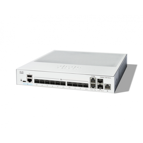 Cisco Catalyst 1300-12XS - Switch - L3 - smart - 12 x 10GBase-X + 2 x combo 10 Gigabit SFP+ / RJ-45 - rack-mountable - 0