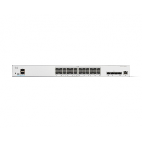 Cisco Catalyst 1300-24XT - Switch - L3 - smart - 24 x 10 Gigabit Ethernet + 4 x combo 10 Gigabit SFP+ / RJ-45 - rack-mountable - 1