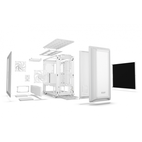 be quiet! Dark Base 701 - Midi-tower - extended ATX - windowed side panel (tempered glass) - no power supply (ATX  /  PS / 2) - white - USB / Audio - 3