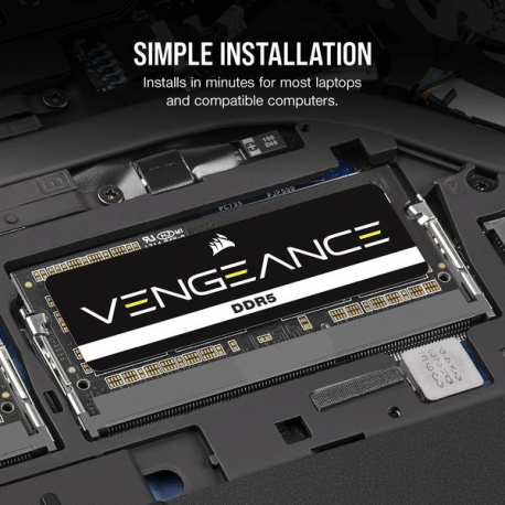 CORSAIR Vengeance - DDR5 - module - 16 GB - SO-DIMM 262-pin - 5200 MHz  /  PC5-41600 - CL44 - 1.1 V - 6