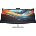 HP 740pm - Series 7 Pro - LED monitor - curved - 40" (39.7" viewable) - 5120 x 2160 WUHD @ 60 Hz - IPS - 300 cd / m² - 1000:1 - 5 ms - 2xThunderbolt 3, HDMI, DisplayPort - speakers - black, silver