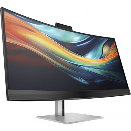 HP 740pm - Series 7 Pro - LED monitor - curved - 40" (39.7" viewable) - 5120 x 2160 WUHD @ 60 Hz - IPS - 300 cd / m² - 1000:1 - 5 ms - 2xThunderbolt 3, HDMI, DisplayPort - speakers - black, silver - 2