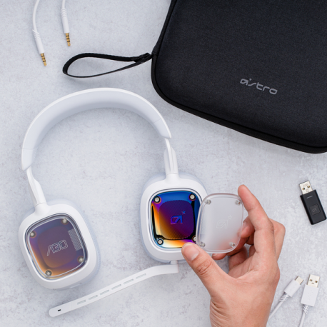 ASTRO Gaming A30 - Headset - full size - Bluetooth  /  LIGHTSPEED - wireless, wired - 3.5 mm jack, USB-A via Bluetooth adapter - white - 6