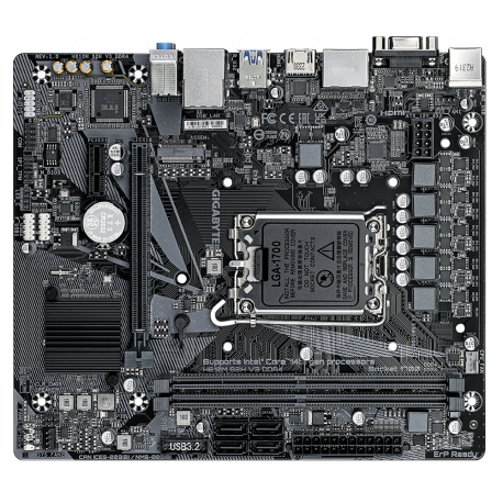 Gigabyte H610M S2H V3 DDR4 - 1.0 - motherboard - micro ATX - LGA1700 Socket - H610 Chipset - USB 3.2 Gen 1 - Gigabit LAN - onboard graphics (CPU required) - HD Audio (8-channel) - 3