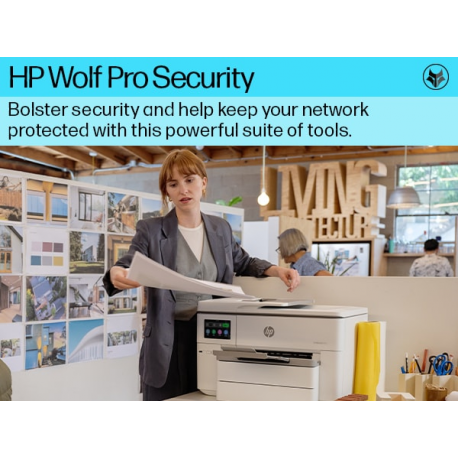HP Officejet Pro 9730e Wide Format All-in-One - Multifunction printer - colour - ink-jet - A3 / Ledger (297 x 432 mm) (original) - A3 (media) - up to 18 ppm (copying) - up to 22 ppm (printing) - 250 sheets - USB 2.0, LAN, USB 2.0 host, Wi-Fi(ac), Bluetooth - cement - 8