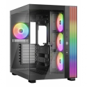 be quiet! Light Base 600 LX - Midi-tower - ATX - windowed side panel (glass) - no power supply (ATX / PS/2) - black - USB/Audio