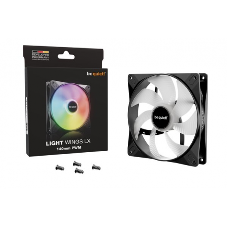 be quiet! Light Wings LX - Case fan - PWM - 140 mm - black - 1
