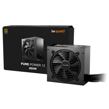 be quiet! Pure Power 12 - Power supply (internal) - ATX12V 3.1/ EPS12V 2.92 - 80 PLUS Gold - AC 100-240 V - 850 Watt - active PFC - Europe - black - 2