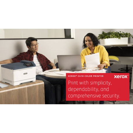 Xerox C410V / DN - Printer - colour - Duplex - laser - A4 / Legal - 1200 x 1200 dpi - up to 40 ppm (mono)  /  up to 40 ppm (colour) - capacity: 251 sheets - USB, Gigabit LAN, USB 2.0 host - 2