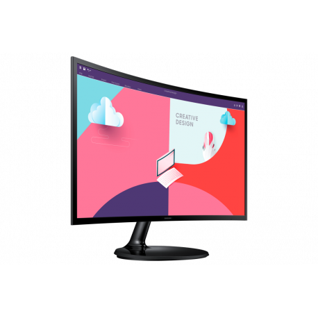 Samsung S27C364EAU - S36C Series - LED monitor - curved - 27" - 1920 x 1080 Full HD (1080p) @ 75 Hz - VA - 250 cd / m² - 3000:1 - 4 ms - HDMI, VGA - black - 3