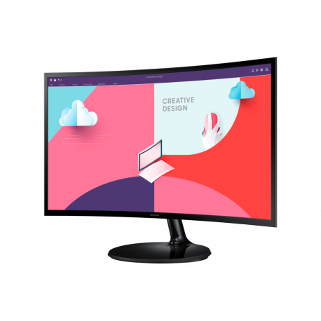 Samsung S27C364EAU - S36C Series - LED monitor - curved - 27" - 1920 x 1080 Full HD (1080p) @ 75 Hz - VA - 250 cd / m² - 3000:1 - 4 ms - HDMI, VGA - black - 4