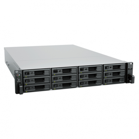 Synology UC3400 - NAS server - 12 bays - rack-mountable - RAID RAID 0, 1, 5, 6, 10, JBOD, 5 hot spare, 6 hot spare, 10 hot spare, 1 hot spare, RAID F1, F1 hot spare - RAM 16 GB - Gigabit Ethernet  /  10 Gigabit Ethernet - iSCSI support - 1