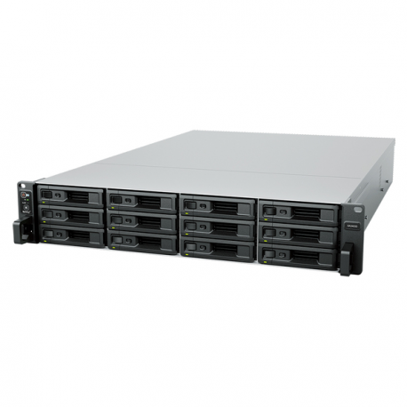 Synology SA3400D - NAS server - 12 bays - rack-mountable - SAS - RAID RAID 0, 1, 5, 6, 10, JBOD, 5 hot spare, 6 hot spare, 10 hot spare, 1 hot spare, RAID F1, F1 hot spare - RAM 16 GB - Gigabit Ethernet  /  10 Gigabit Ethernet - iSCSI support - 2U - 2