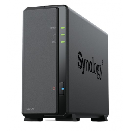 Synology Disk Station DS124 - NAS server - RAM 1 GB - Gigabit Ethernet - iSCSI support - 0