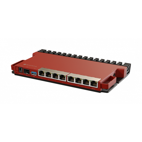 MikroTik L009 Series L009UIGS-RM - Router - 9-port switch - GigE, 2.5 GigE - 2.4 GHz - DIN rail mountable - 2
