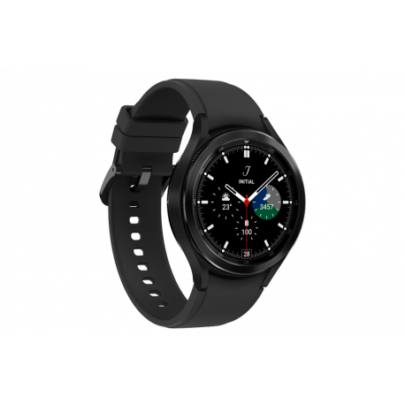 Samsung Galaxy Watch4 Classic - 46 mm - black - smart watch with ridge sport band - fluoroelastomer - black - display 1.4" - 16 GB - NFC, Wi-Fi, Bluetooth - 52 g - 2