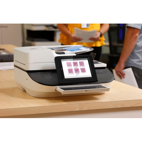 HP Digital Sender Flow 8500 fn2 - Document scanner - flatbed: CCD  /  ADF: CIS - Duplex - 216 x 864 mm - 600 dpi - up to 100 ppm (mono)  /  up to 100 ppm (colour) - ADF (150 sheets) - up to 10000 scans per day - USB 2.0, Gigabit LAN, USB 2.0 (Host) - 7