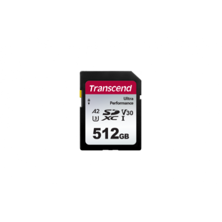 Transcend 340S - Flash memory card - 512 GB - A2 / Video Class V30 / UHS-I U3 - SDXC UHS-I - 0