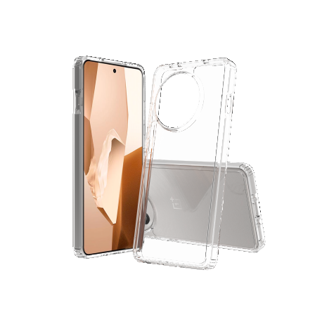 Screenor Bumper - Back cover for mobile phone - thermoplastic polyurethane (TPU), acrylic - transparent - for OnePlus 13R - 0