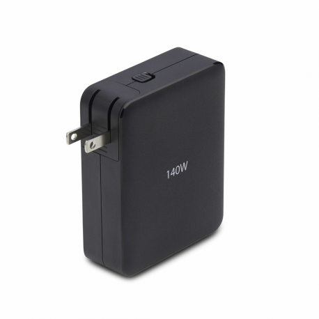StarTech.com 140W USB-C Wall Charger, USB-C / USB-A, PD GaN Power Adapter - Power adapter - GaN technology - 140 Watt - 5 A - Power Delivery 3.1 - 4 output connectors (USB, 3 x USB-C) - black - 1