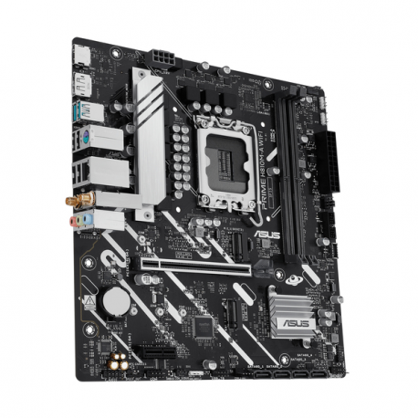 ASUS PRIME H810M-A WIFI - Motherboard - micro ATX - LGA1851 Socket - H810 Chipset - USB-C 3.2 Gen 1, USB 3.2 Gen 2, USB 3.2 Gen 1 - Gigabit LAN, Wi-Fi 6, Bluetooth - onboard graphics (CPU required) - HD Audio (8-channel) - 5