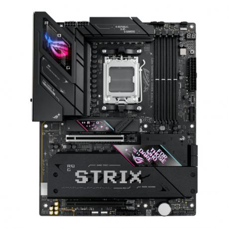 ASUS ROG STRIX B850-E GAMING WIFI - Motherboard - ATX - Socket AM5 - AMD B850 Chipset - USB-C 3.2 Gen 2x2, USB-C 3.2 Gen2, USB 3.2 Gen 2, USB 3.2 Gen 1 - 2.5 Gigabit LAN, Wi-Fi 7, Bluetooth - onboard graphics (CPU required) - HD Audio (8-channel) - 1