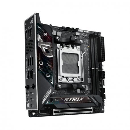 ASUS ROG STRIX B850-I GAMING WIFI - Motherboard - mini ITX - Socket AM5 - AMD B850 Chipset - USB-C 3.2 Gen 2x2, USB-C 3.2 Gen2, USB 3.2 Gen 2, USB 3.2 Gen 1 - 2.5 Gigabit LAN, Wi-Fi 7, Bluetooth - onboard graphics (CPU required) - HD Audio (8-channel) - 2