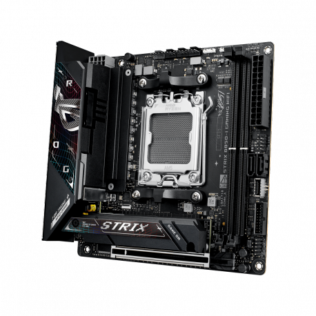 ASUS ROG STRIX B850-I GAMING WIFI - Motherboard - mini ITX - Socket AM5 - AMD B850 Chipset - USB-C 3.2 Gen 2x2, USB-C 3.2 Gen2, USB 3.2 Gen 2, USB 3.2 Gen 1 - 2.5 Gigabit LAN, Wi-Fi 7, Bluetooth - onboard graphics (CPU required) - HD Audio (8-channel) - 8