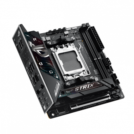 ASUS ROG STRIX B850-I GAMING WIFI - Motherboard - mini ITX - Socket AM5 - AMD B850 Chipset - USB-C 3.2 Gen 2x2, USB-C 3.2 Gen2, USB 3.2 Gen 2, USB 3.2 Gen 1 - 2.5 Gigabit LAN, Wi-Fi 7, Bluetooth - onboard graphics (CPU required) - HD Audio (8-channel) - 10