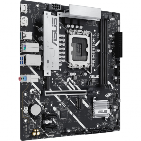 ASUS PRIME B860M-K - Motherboard - micro ATX - LGA1851 Socket - B860 Chipset - USB 3.2 Gen 2, USB 3.2 Gen 1, USB-C 3.2 Gen 1 - 2.5 Gigabit LAN - onboard graphics (CPU required) - HD Audio (8-channel) - 1