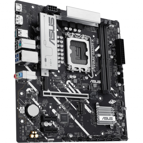ASUS PRIME B860M-K - Motherboard - micro ATX - LGA1851 Socket - B860 Chipset - USB 3.2 Gen 2, USB 3.2 Gen 1, USB-C 3.2 Gen 1 - 2.5 Gigabit LAN - onboard graphics (CPU required) - HD Audio (8-channel) - 2