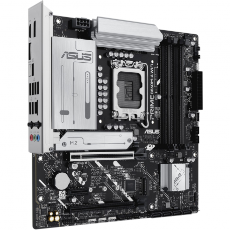 ASUS PRIME B860M-A WIFI - Motherboard - micro ATX - LGA1851 Socket - B860 Chipset - USB-C 3.2 Gen 2x2, USB 3.2 Gen 2, USB 3.2 Gen 1, USB-C 3.2 Gen 1 - 2.5 Gigabit LAN, Bluetooth, Wi-Fi 6E - onboard graphics (CPU required) - HD Audio (8-channel) - 2